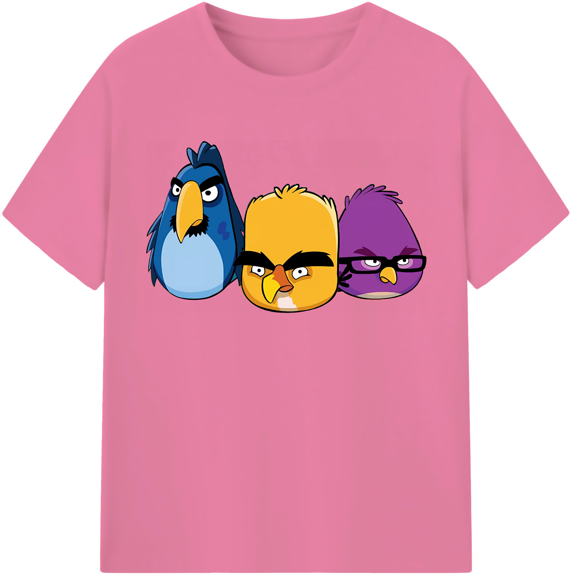 （画像用） Angry Birds アングリーバード 綿100％半袖Tシャツ（フロントプリント）